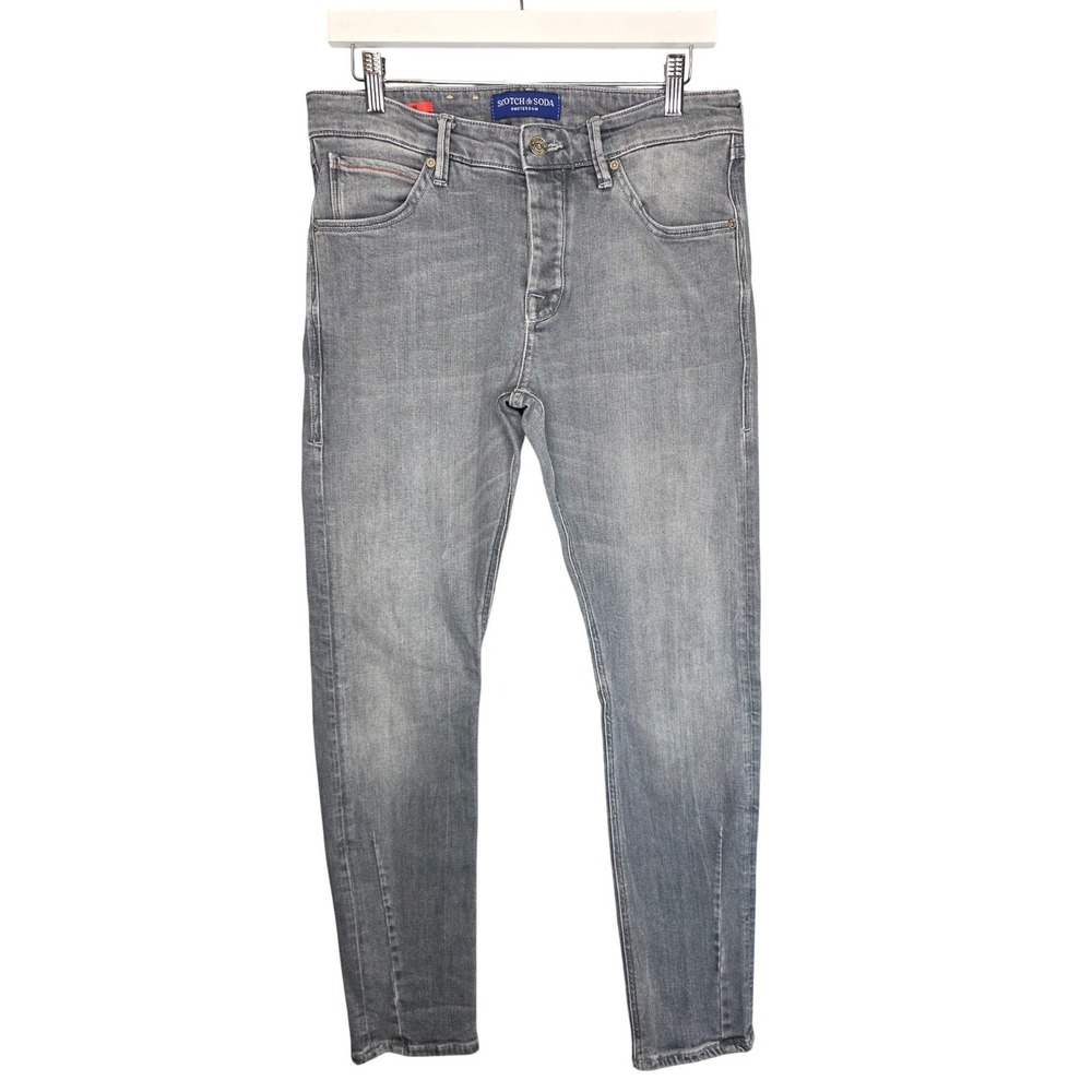Scotch & Soda The Singer Jeans Men 30 Gray Slim Tapered Amsterdam Casual Denim